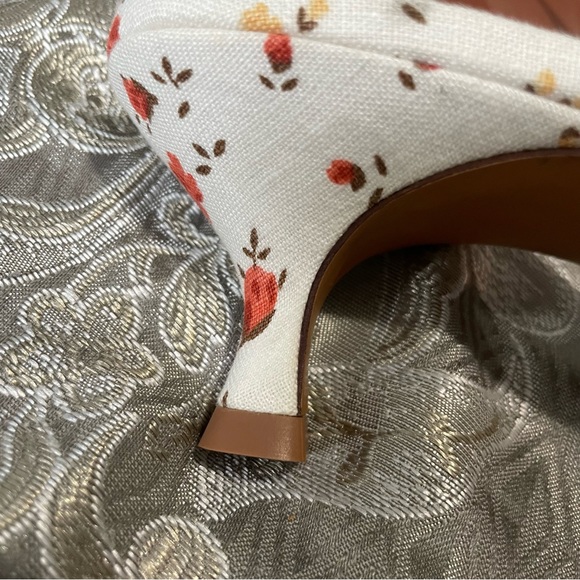 Reformation Simonetta Square Toe Kitten Heel Thong Sandal size 10 - Picture 13 of 13